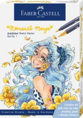 Popisovače Goldfaber Sketch Romantic Manga Collection, súprava č. 1
