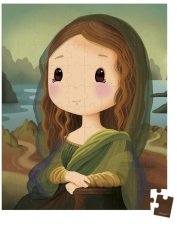 Janod Puzzle v kufríku Umelecké Leonardo da Vinci 100 ks