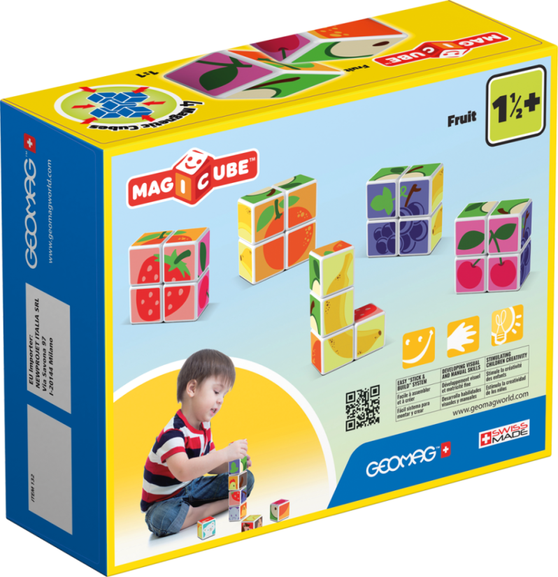 Magicube Fruit - Magnetické kostky Ovoce 4 díly