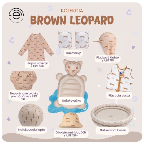 Nafukovací bazén so strieškou Brown Leopard 100 cm