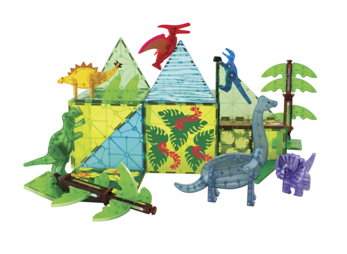 Magnetická stavebnica Magna Tiles Dino World XL 50 dielov