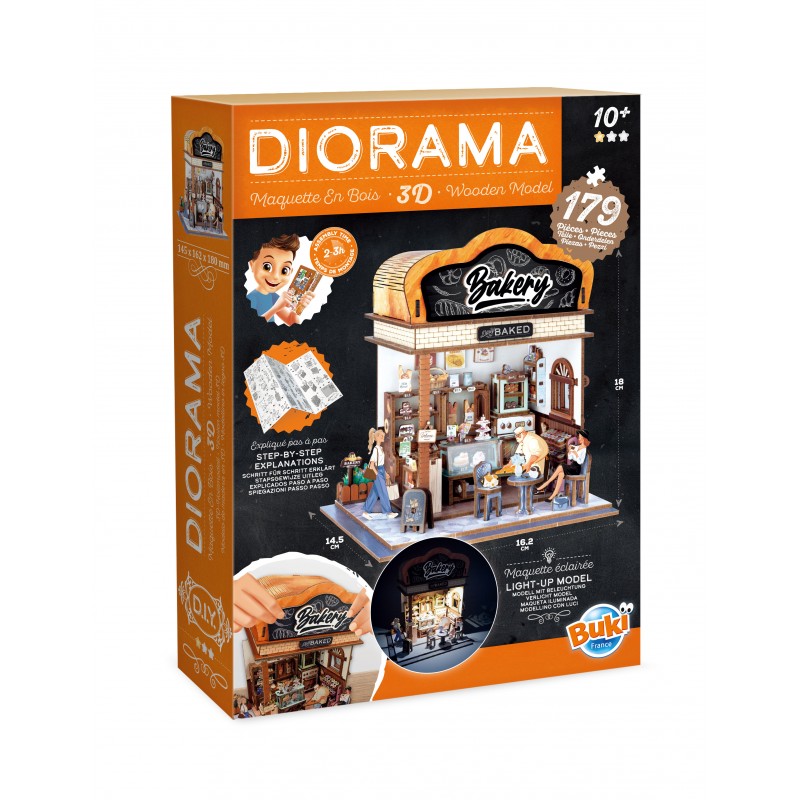 Drevená stavebnica - Dioráma Pekárna