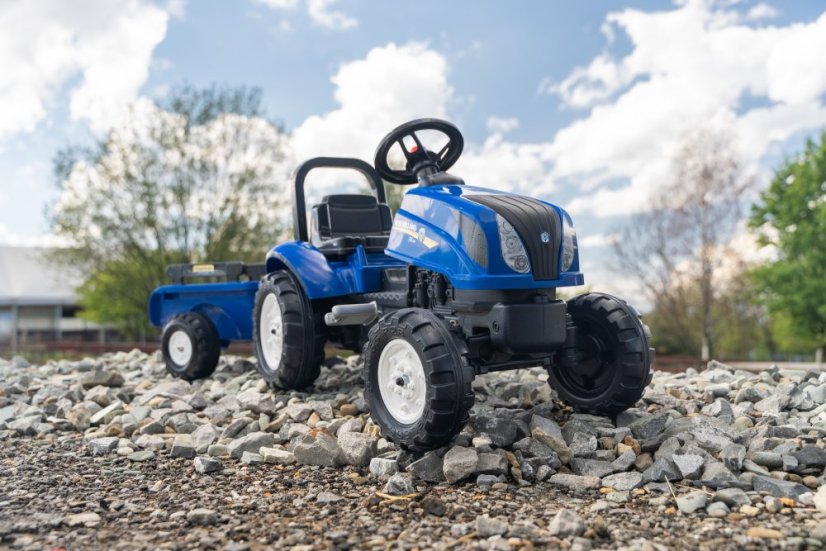 Falk Šlapací traktor 3080 AB Holland T6 s přívěsem