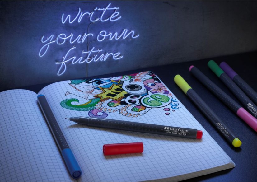 Popisovače Faber-Castell Grip Finepen 20 farieb - 0,4 mm
