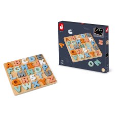 Janod Sweet Cocoon vkládací puzzle Abeceda 26 ks