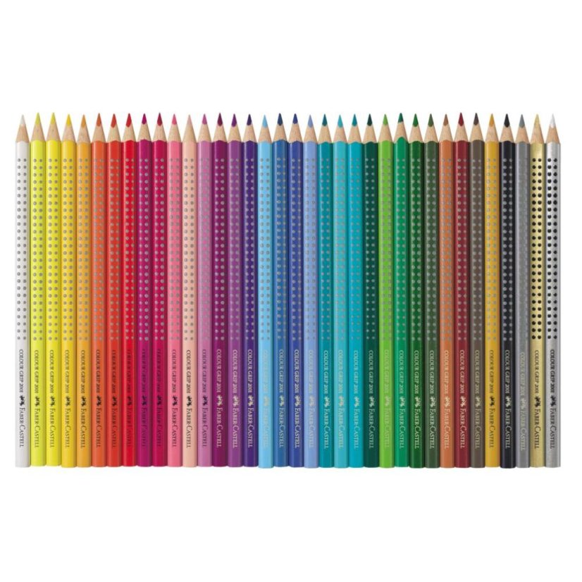Akvarelové pastelky Faber-Castell Colour Grip, 36 farieb v plechovej krabičke