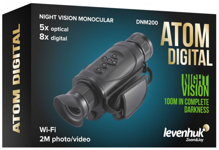 Monokulárny ďalekohľad s nočným videním Levenhuk Atom Digital DNM200