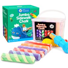 Jumbo křídy na chodník se 2 držáky 24 ks