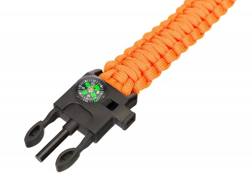 Oranžový náramok s kresadlom Levenhuk LabZZ FL5