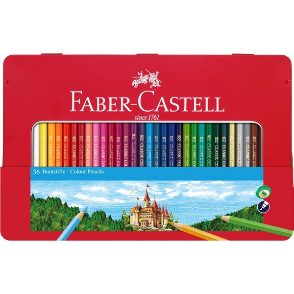 Pastelky Castell set 36 farieb v plechovej krabičke