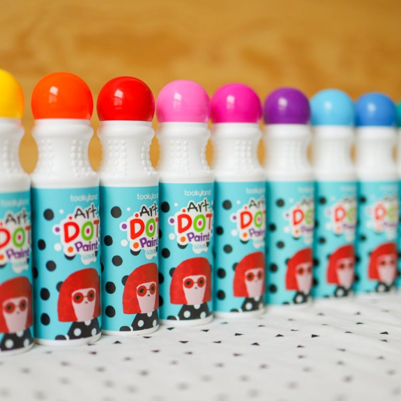 Barvy v tubě Smývatelné 12 ks s omalovánkami