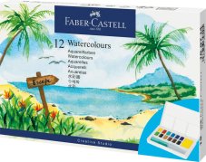 Akvarelové barvy - set 12 barev a Štětec Tropical Escape