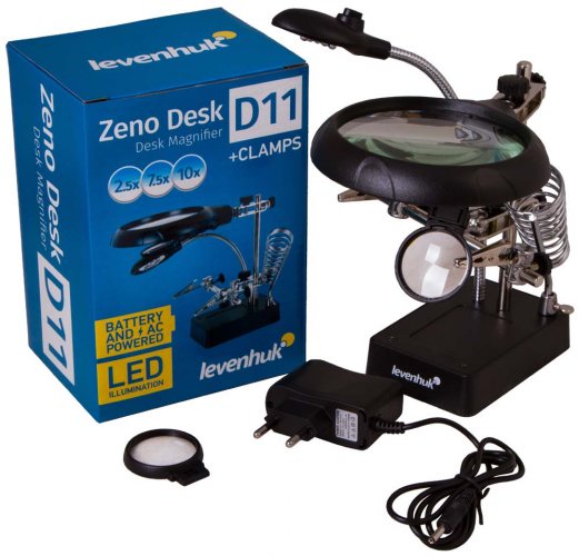 Stolová lupa s LED osvetlením Zeno Desk D11 - obsah balenia
