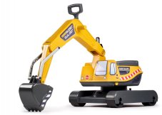 Odrážadlo bager žltý s odklopným sedadlom