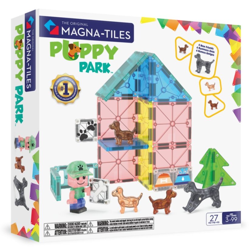 Magnetická stavebnica Magna Tiles Puppy Park 27 dielov