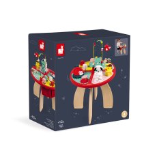 Dřevěný hrací stolek s aktivitami na jemnou motoriku Baby Forest Janod