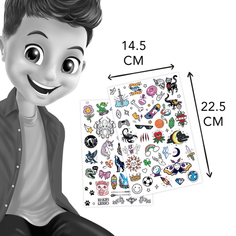 Dětské dočasné tetování - fosforeskující