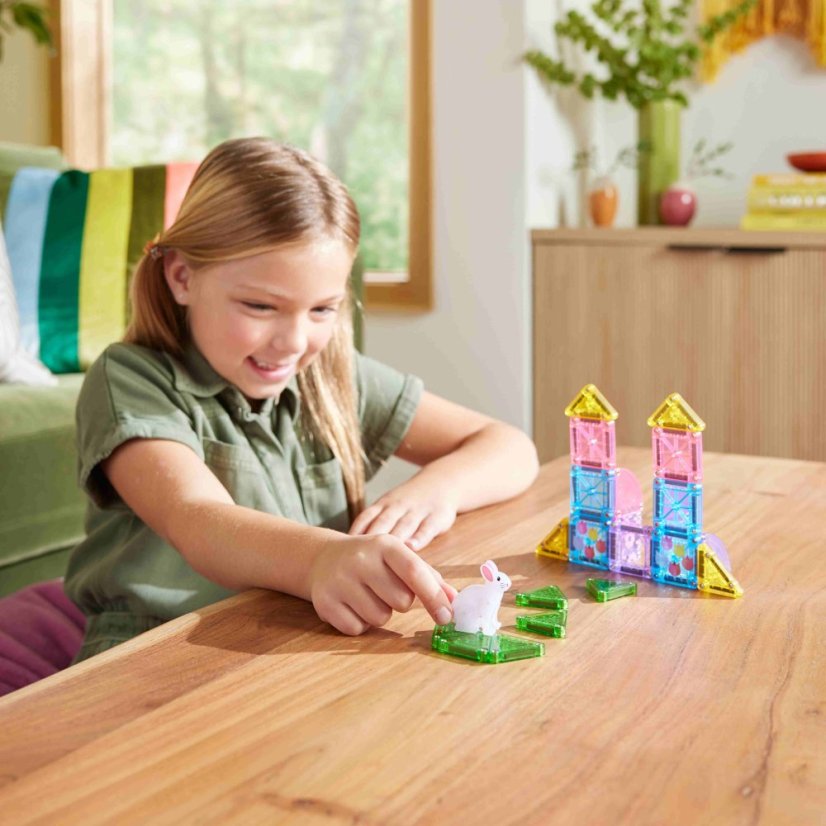 Magnetická stavebnice microMAGS Spring Garden Travel Set 24 dílů