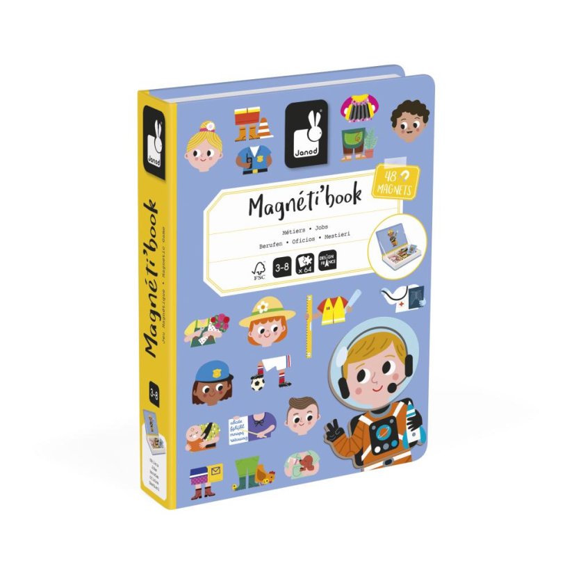Janod Magnetibook Povolání - Magnetická kniha pro děti