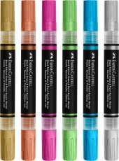 Akrylové popisovače Black Edition Shake&Paint, sada 6 metalických barev