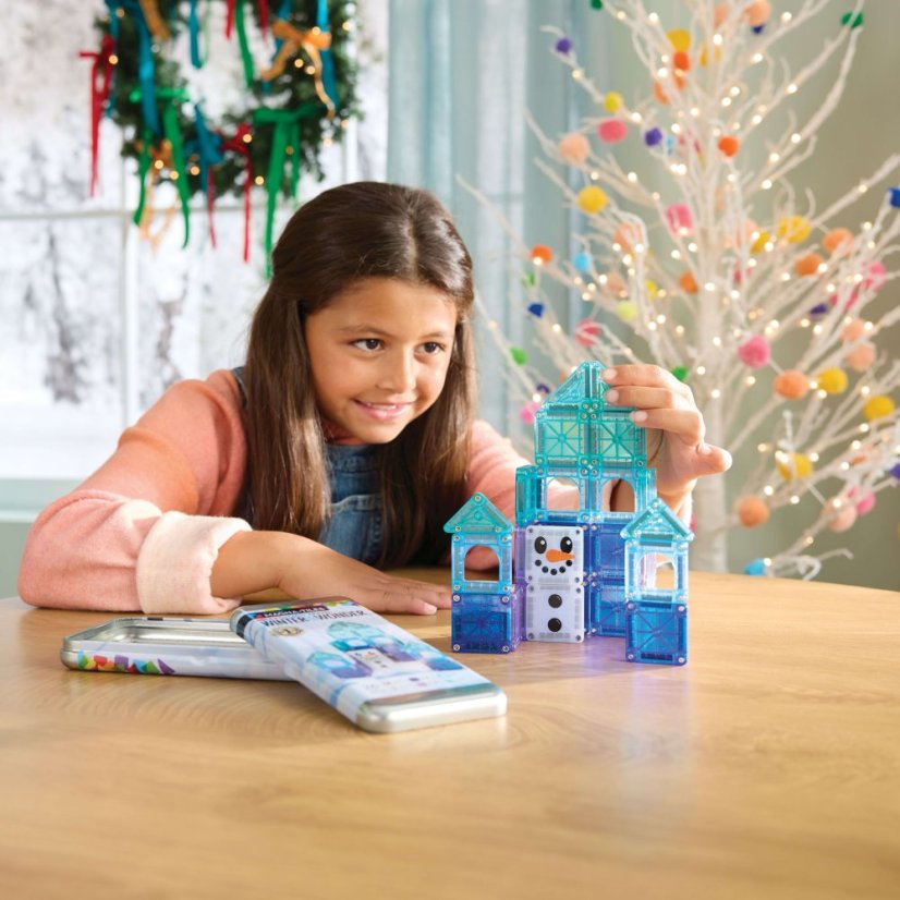 Magnetická stavebnica Magna Tiles Winter Wonderland Travel Set 26 dielov