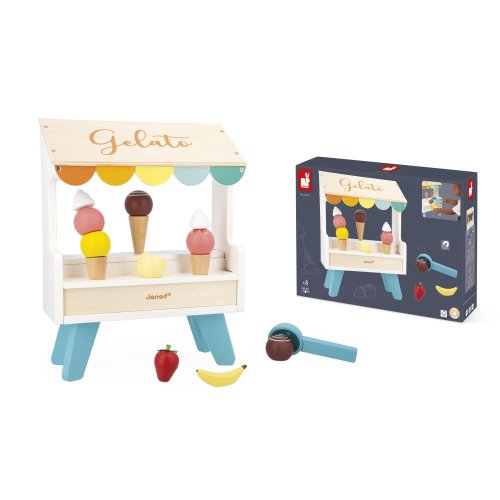 Janod Drevený stánok s magnetickou zmrzlinou