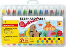 Gélové pastelky set 12 farieb - základné a metalické farby