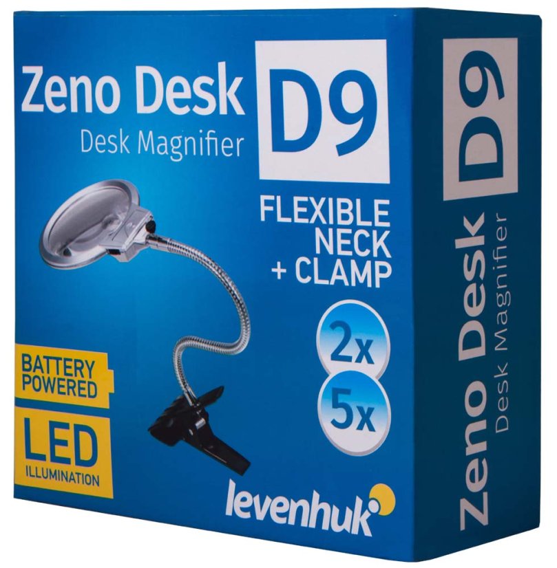 Stolová lupa s klipom a led osvetlením Levenhuk Zeno Desk D9