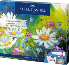 Akrylové farby v tube Faber-Castell s príslušenstvom  12 farieb