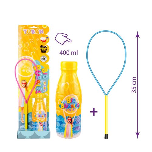 Bublifuk Sada Obruč na bubliny + tekutina 400 ml