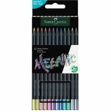 Pastelky Black Edition Metallic set 12 barev