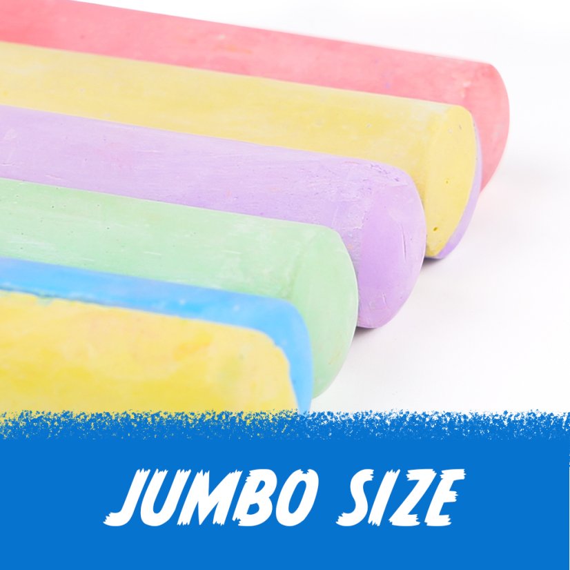 Jumbo křídy na chodník se 2 držáky 24 ks