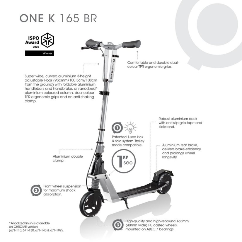 Globber Koloběžka One K 165 BR Ruby