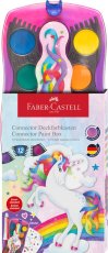 Vodové farby pre deti Unicorn Connector - 12 farieb