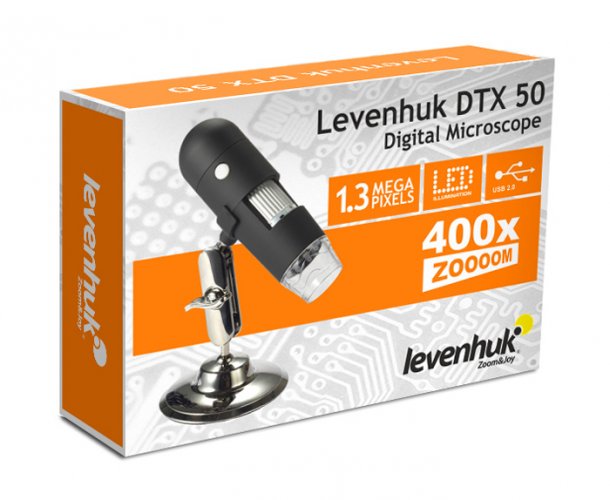 Digitálny mikroskop Levenhuk DTX 50 balenie