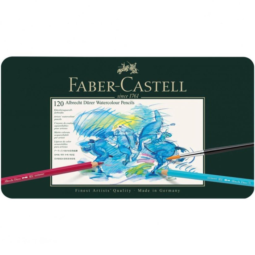 Akvarelové pastelky Faber-Castell Albrecht Dürer, plech 120 ks