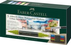 Akvarelové popisovače Faber-Castell A. Dürer – 5 farieb Urban Sketching