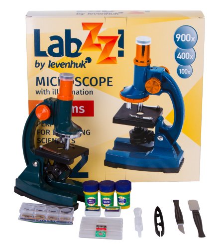 Mikroskop pre deti Levenhuk  LabZZ M2 obsah balenia