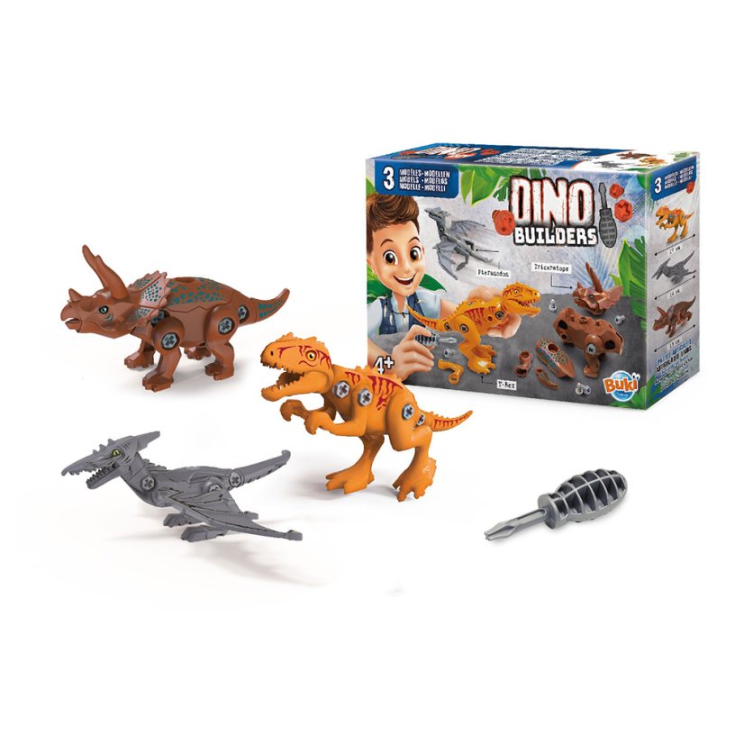 Postav troch dinosaurov - stavebnica pre deti Buki