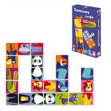 Detské obojstranné domino Džungľa so zvieratkami Janod