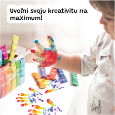 Prstové barvy na cesty 48 ks