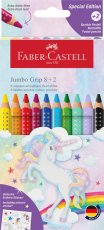 Akvarelové pastelky Jumbo Grip Unicorn - 8+2 metalické barvy