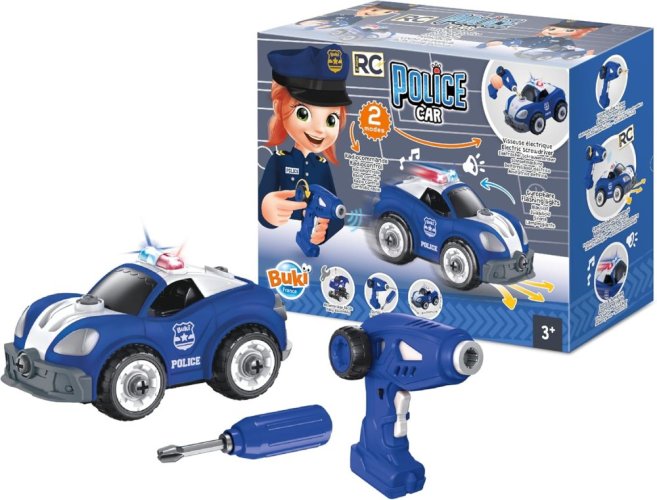 Stavebnice - Policejní auto na dálkové ovládání