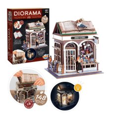 Dřevěná stavebnice - Dioráma Kníhkupectví