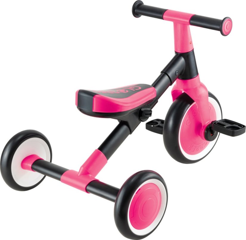 Globber dětské odrážedlo tříkolové - Learning Trike 2v1 - Fuchsia Pink