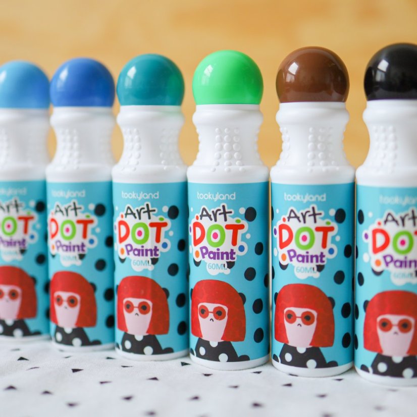 Barvy v tubě Smývatelné 12 ks s omalovánkami