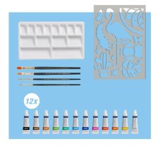 Akvarelové barvy Faber Castell v tubě - set s příslušenstvím 18 ks