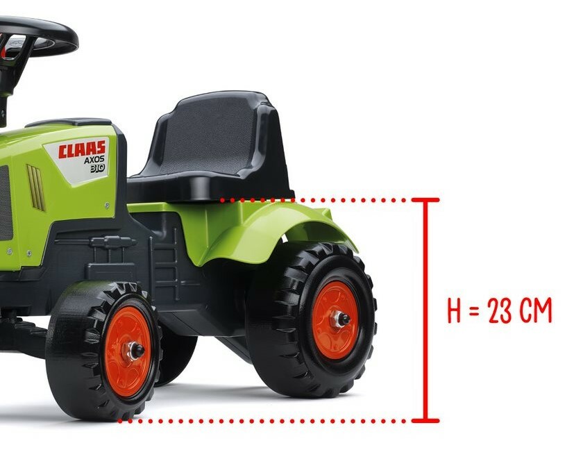 Odrážedlo pro děti Falk 1012B Baby Claas Axos s přívěsem
