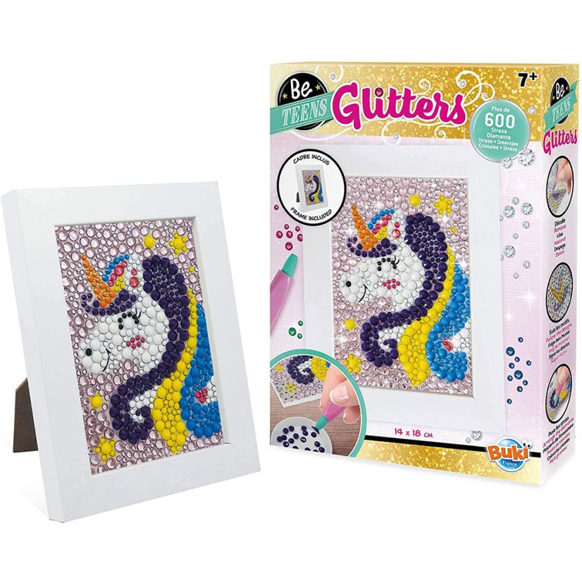 Obraz z trblietok - Jednorožec