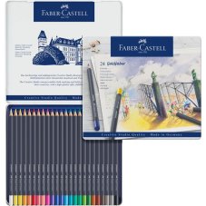 Pastelky Goldfaber permanent - 24 barev v plechové krabičce